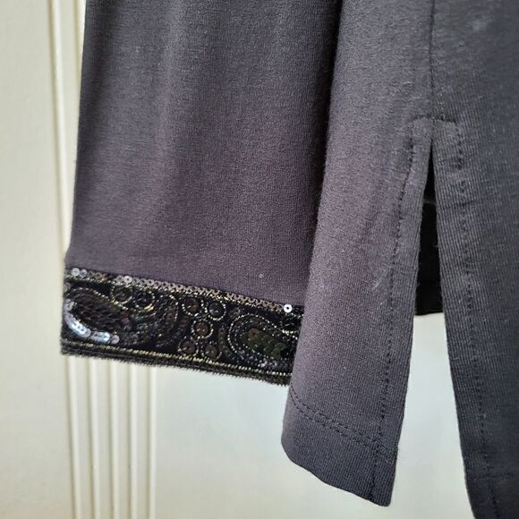 Talbots Black Fancy Top  - Picture 9 of 12